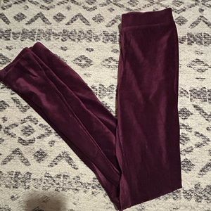 Maroon/plum flare pants